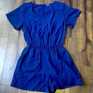 Old navy cobalt blue romper with POCKETS